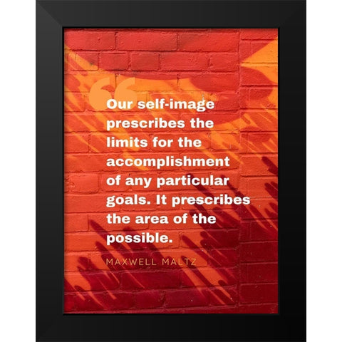 Maxwell Maltz Quote: Particular Goals Black Modern Wood Framed Art Print by ArtsyQuotes