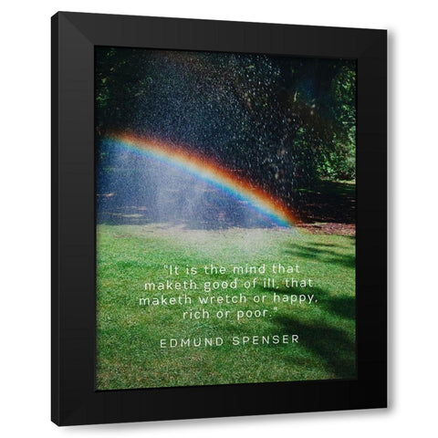 Edmund Spenser Quote: Rich or Poor Black Modern Wood Framed Art Print with Double Matting by ArtsyQuotes