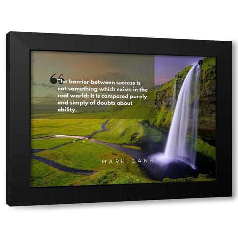 Mark Cane Quote: Barrier Between Black Modern Wood Framed Art Print with Double Matting by ArtsyQuotes