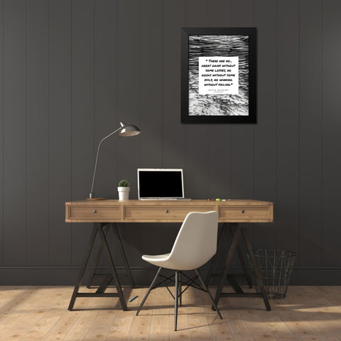 David Seabury Quote: Great Gains Black Modern Wood Framed Art Print by ArtsyQuotes