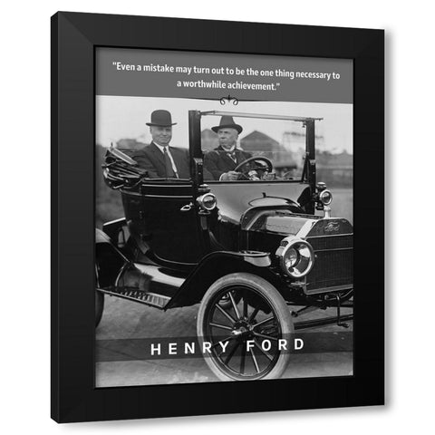 Henry Ford Quote: Worthwhile Achievement Black Modern Wood Framed Art Print by ArtsyQuotes