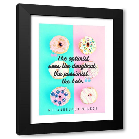 McLandburgh Wilson Quote: Optimist Black Modern Wood Framed Art Print with Double Matting by ArtsyQuotes