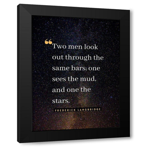 Frederick Langbridge Quote: The Stars Black Modern Wood Framed Art Print with Double Matting by ArtsyQuotes