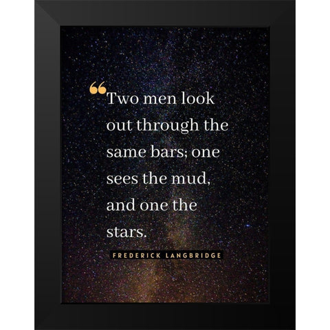 Frederick Langbridge Quote: The Stars Black Modern Wood Framed Art Print by ArtsyQuotes