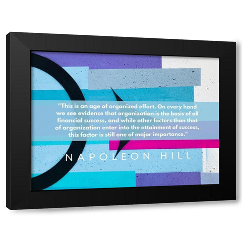 Napoleon Hill Quote: Financial Success Black Modern Wood Framed Art Print with Double Matting by ArtsyQuotes