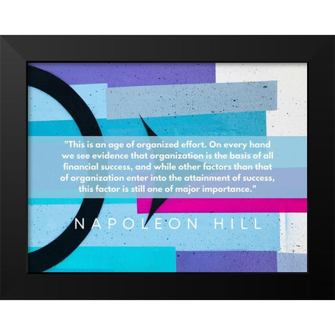 Napoleon Hill Quote: Financial Success Black Modern Wood Framed Art Print by ArtsyQuotes