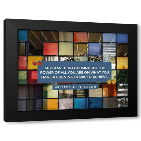 Wilfred A. Peterson Quote: Success Black Modern Wood Framed Art Print by ArtsyQuotes