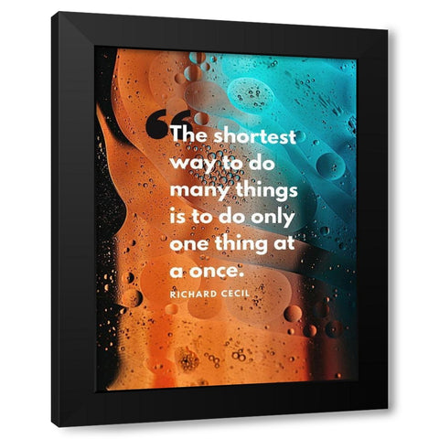 Richard Cecil Quote: Passionate Black Modern Wood Framed Art Print with Double Matting by ArtsyQuotes