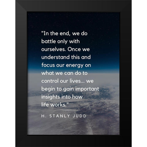 H. Stanley Judd Quote: Focus and Energy Black Modern Wood Framed Art Print by ArtsyQuotes