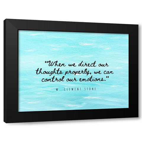 W. Clement Stone Quote: Emotions Black Modern Wood Framed Art Print with Double Matting by ArtsyQuotes