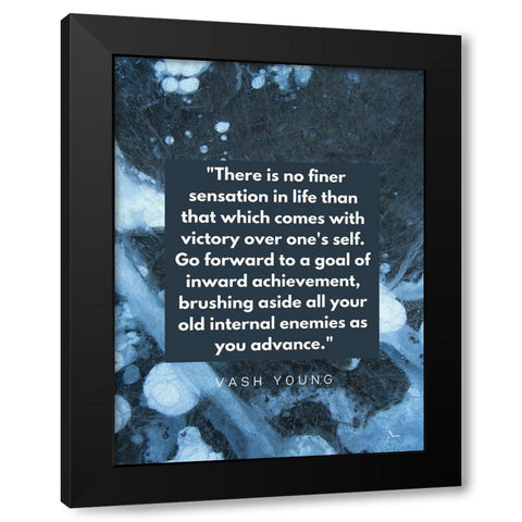 Vash Young Quote: Victory Black Modern Wood Framed Art Print with Double Matting by ArtsyQuotes