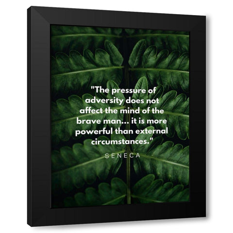 Seneca Quote: Adversity Black Modern Wood Framed Art Print with Double Matting by ArtsyQuotes