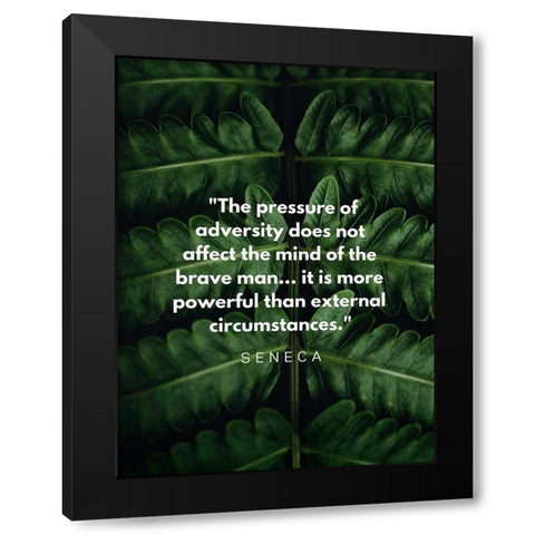 Seneca Quote: Adversity Black Modern Wood Framed Art Print by ArtsyQuotes