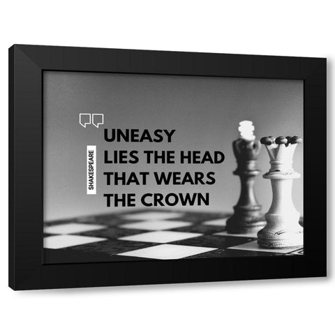 Shakespeare Quote: The Crown Black Modern Wood Framed Art Print with Double Matting by ArtsyQuotes