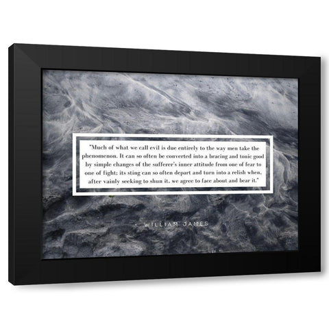 William James Quote: Phenomenon Black Modern Wood Framed Art Print by ArtsyQuotes