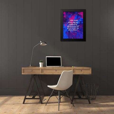 Washington Irving Quote: Misfortunes Black Modern Wood Framed Art Print by ArtsyQuotes