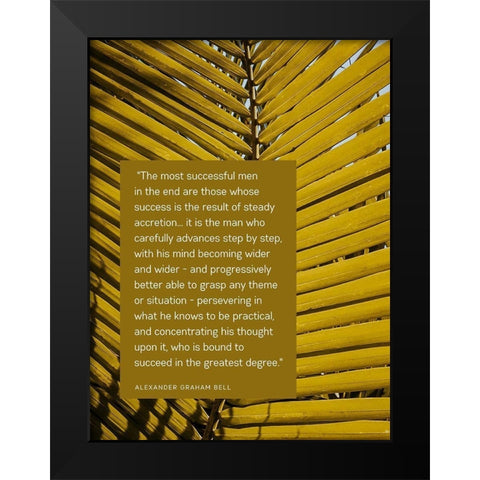 Alexander Graham Bell Quote: Successful Men Black Modern Wood Framed Art Print by ArtsyQuotes