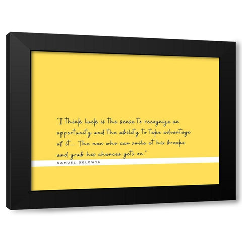 Samuel Goldwyn Quote: Recognize Black Modern Wood Framed Art Print with Double Matting by ArtsyQuotes