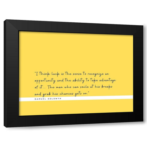 Samuel Goldwyn Quote: Recognize Black Modern Wood Framed Art Print by ArtsyQuotes