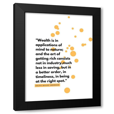 Ralph Waldo Emerson Quote: Mind to Nature Black Modern Wood Framed Art Print by ArtsyQuotes