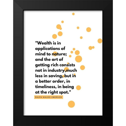 Ralph Waldo Emerson Quote: Mind to Nature Black Modern Wood Framed Art Print by ArtsyQuotes