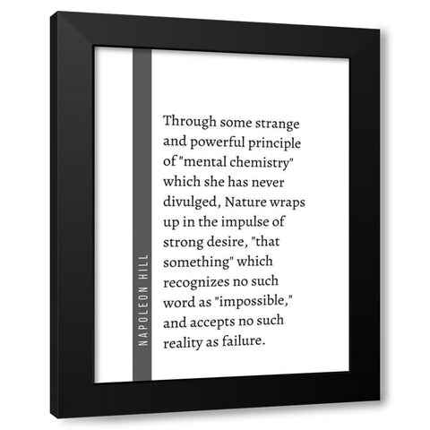 Napoleon Hill Quote: Mental Chemistry Black Modern Wood Framed Art Print by ArtsyQuotes