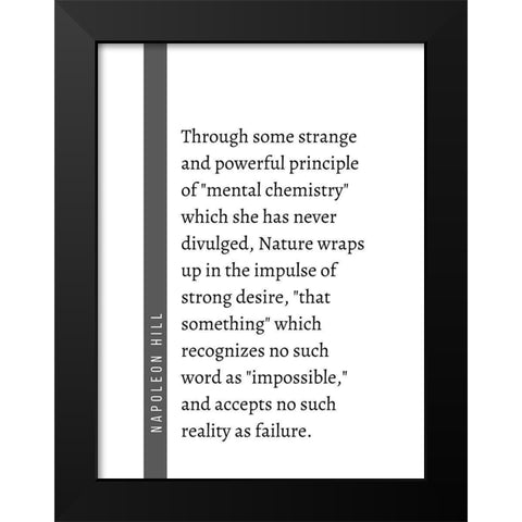 Napoleon Hill Quote: Mental Chemistry Black Modern Wood Framed Art Print by ArtsyQuotes