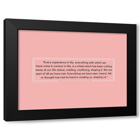 Orison Swett Marden Quote: Experience in Life Black Modern Wood Framed Art Print with Double Matting by ArtsyQuotes