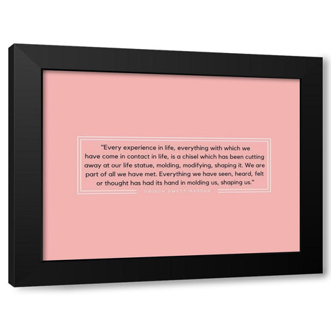 Orison Swett Marden Quote: Experience in Life Black Modern Wood Framed Art Print by ArtsyQuotes