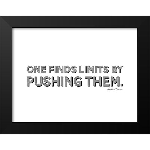 Herbert Simon Quote: Limits Black Modern Wood Framed Art Print by ArtsyQuotes