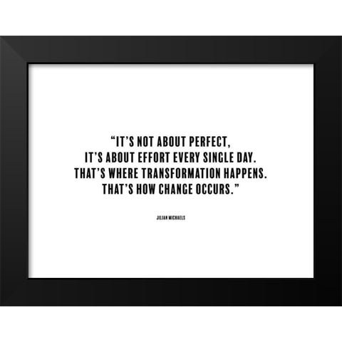 Jilian Michaels Quote: Change Black Modern Wood Framed Art Print by ArtsyQuotes