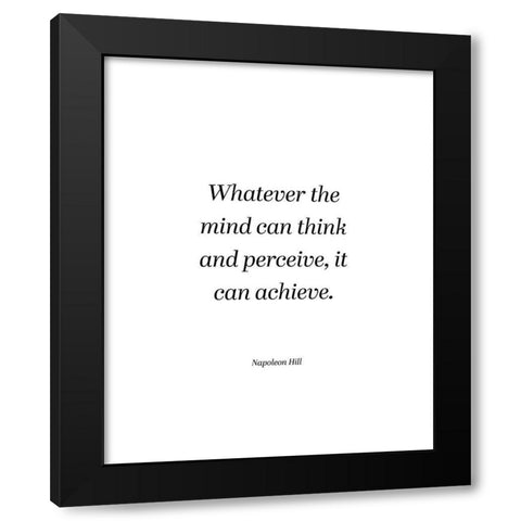 Napoleon Hill Quote: Think and Perceive Black Modern Wood Framed Art Print with Double Matting by ArtsyQuotes