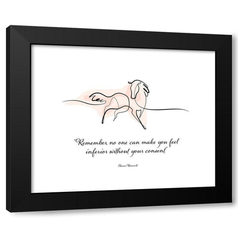 Eleanor Roosevelt Quote: Consent Black Modern Wood Framed Art Print with Double Matting by ArtsyQuotes