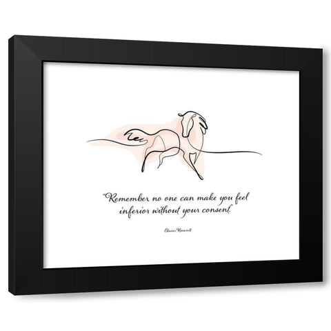 Eleanor Roosevelt Quote: Consent Black Modern Wood Framed Art Print by ArtsyQuotes