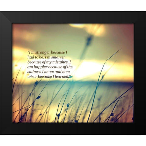 Artsy Quotes Quote: Wiser Black Modern Wood Framed Art Print by ArtsyQuotes