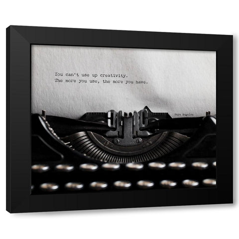 Maya Angelou Quote: Creativity Black Modern Wood Framed Art Print by ArtsyQuotes