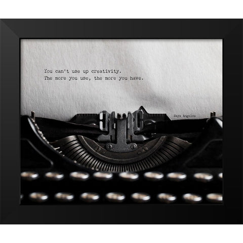 Maya Angelou Quote: Creativity Black Modern Wood Framed Art Print by ArtsyQuotes