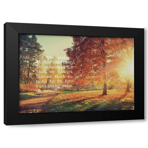 Max De Pree Quote: In the End Black Modern Wood Framed Art Print with Double Matting by ArtsyQuotes