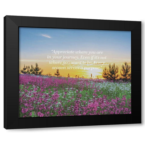 Artsy Quotes Quote: Your Journey Black Modern Wood Framed Art Print by ArtsyQuotes