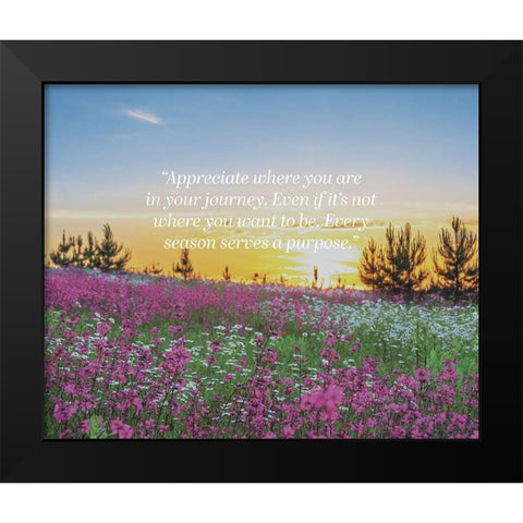 Artsy Quotes Quote: Your Journey Black Modern Wood Framed Art Print by ArtsyQuotes