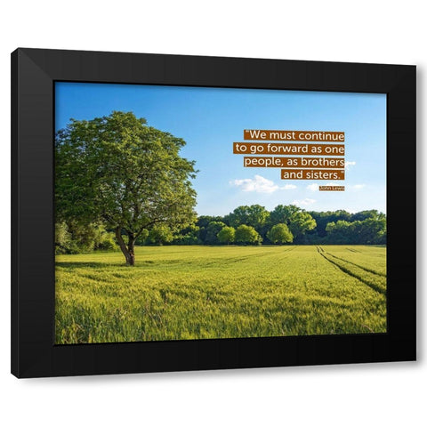 John Lewis Quote: Brothers and Sisters Black Modern Wood Framed Art Print by ArtsyQuotes