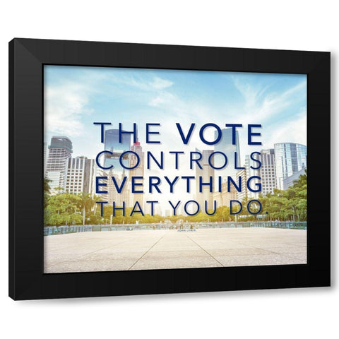 John Lewis Quote: The Vote Black Modern Wood Framed Art Print with Double Matting by ArtsyQuotes