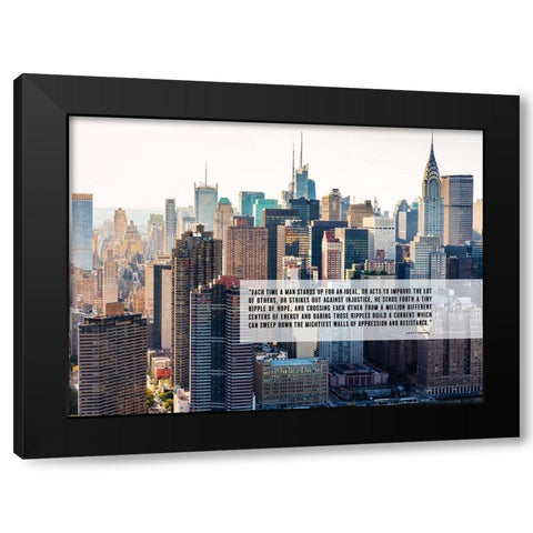 Robert F. Kennedy Quote: Stands Up For an Ideal Black Modern Wood Framed Art Print with Double Matting by ArtsyQuotes