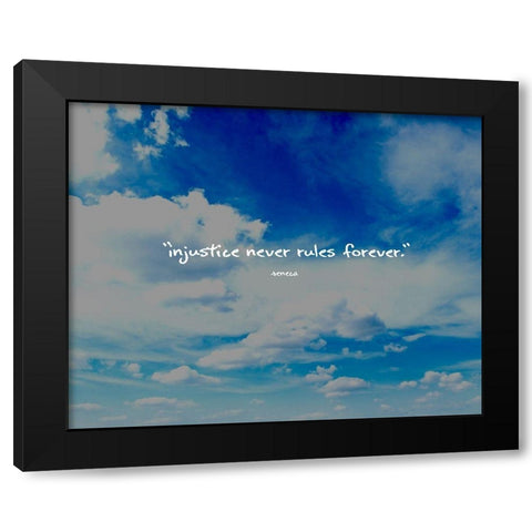 Seneca Quote: Injustice Black Modern Wood Framed Art Print with Double Matting by ArtsyQuotes