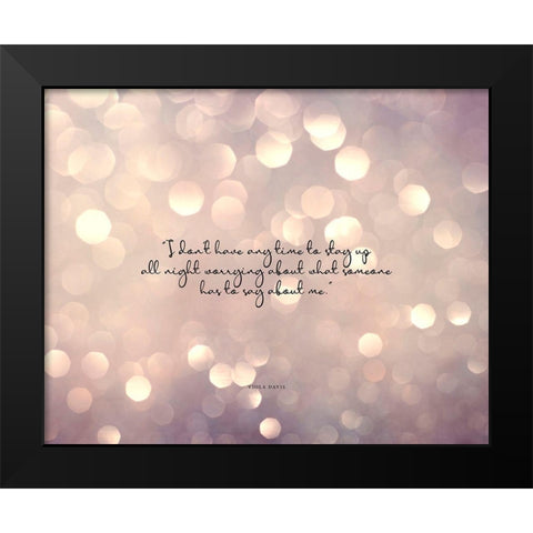 Viola Davis Quote: Worrying Black Modern Wood Framed Art Print by ArtsyQuotes