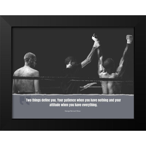 Artsy Quotes Quote: Your Patience Black Modern Wood Framed Art Print by ArtsyQuotes