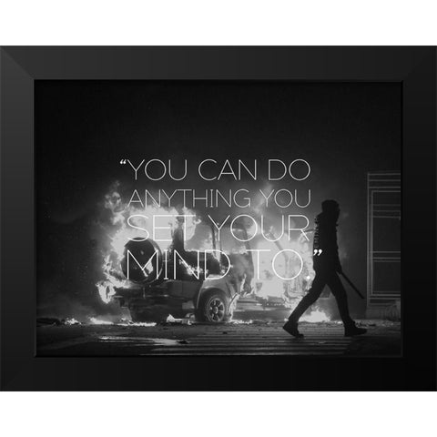 Eminem Quote: You Can Do Anything Black Modern Wood Framed Art Print by ArtsyQuotes