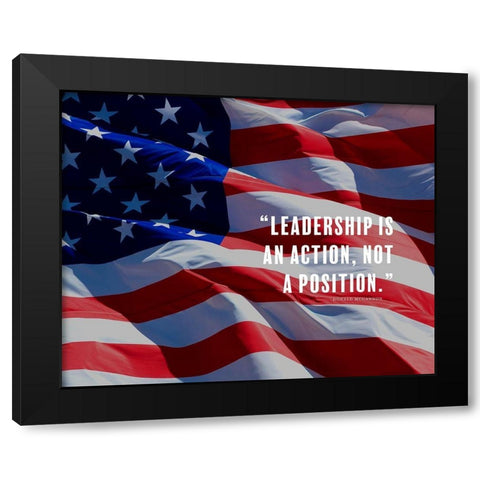 Donald McGannon Quote: Leadership Black Modern Wood Framed Art Print with Double Matting by ArtsyQuotes