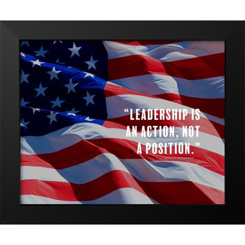 Donald McGannon Quote: Leadership Black Modern Wood Framed Art Print by ArtsyQuotes