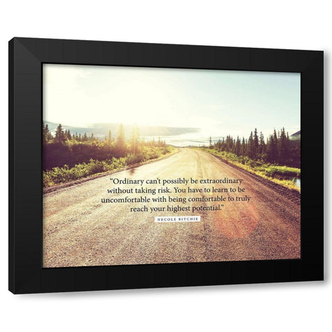 Necole Bitchie Quote: Extraordinary Black Modern Wood Framed Art Print with Double Matting by ArtsyQuotes